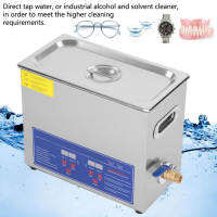 Digital Ultra Sonic Cleaner เครื่องตั้งเวลาอาบน้ำ Stainless Tank Cleaning 6L Ultrasonic UK Plug 220V