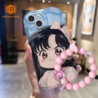 เคสโทรศัพท์โปร่งใส Y30i สำหรับ VIVO Y50 VIVO 1935 VIVO 1938 S1 Pro Y77 5G Y76 5G Y75 5G 3D การ์ตูนแฟชั่นสาวน่ารักพร้อมสายรัดข้อมือนุ่มป้องกันฝาหลัง