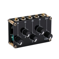 Passive Mixer Module มินิสเตอริโอ4-Channel Passive Mixer เครื่องผสมเสียง Ultra Compact Low Noise สำหรับสตูดิโอบันทึกเสียงคอนโซล Stage Small Club หรือ Bar