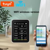 Tuya WiFi Gas Detector CO2 Meter PM2.5 PM10 HCHO TVOC CO Carbon Dioxide Multifunction Air Quality Monitor