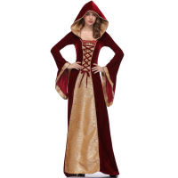 Halloween Costumes For Women Medieval Dress Women Adult Plus Size Sexy Scary Wicca Cosplay Gothic Wizard Dress #01