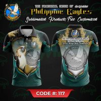 2023 New Fashion  Eagles Sublimation Polo Shirt e117，Size: XS-6XL Contact seller for personalized customization of name and logo