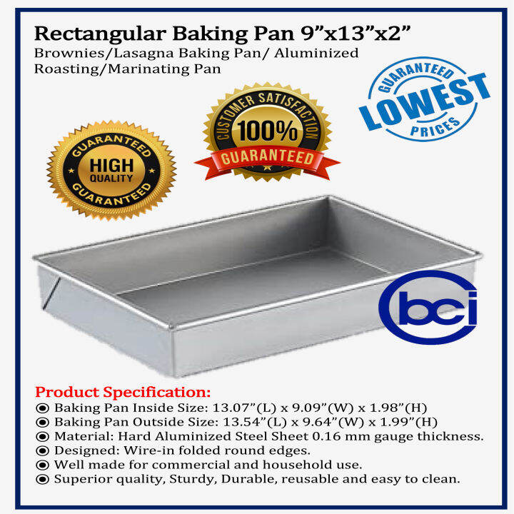 Rectangular Pan Size 9"x13"x2" & 7"X11"X2" Baking Pan, Cake Pan