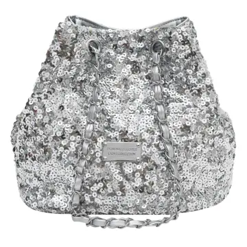 Fashionable Evening Bag With Glitter Decor And Adjustable Shoulder