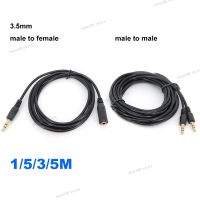 1.5/3/5m 3.5mm 3pole Audio Male to male Female Jack Plug Stereo Aux Extension connector Cable Cord for Phone Headphone Earphone WB5TH