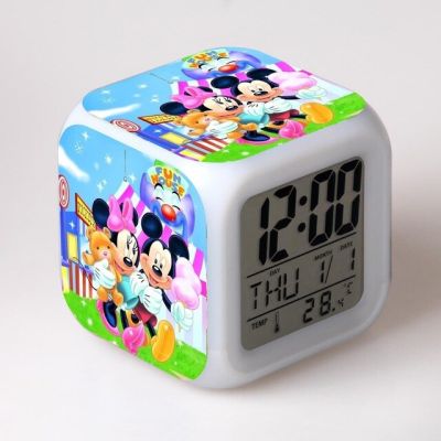 【Worth-Buy】 Mickey Led นาฬิกาปลุกดิจิตอลการ์ตูนนาฬิกาปลุกเด็กของเล่นไฟปลุก Led Reloj Despertador ตาราง Reveil โต๊ะ Wekker