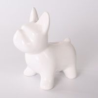 Ceramics Bulldog Piggy Bank Nordic Desktop Decoration Dog Coin Bank Creative Cute Animal Piggy Bank Home Decor