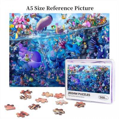 Pokemon Submarine Collection Wooden Jigsaw Puzzle 500 Pieces Educational Toy Painting Art Decor Decompression toys 500pcs