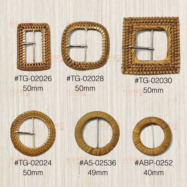 หัวเข็มขัดหวาย-rattan-buckle-แฟชั่น-เก๋ๆ