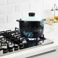 High-Quality Ceramic Soup Pot Black Casserole Pot High Temperature Household. 