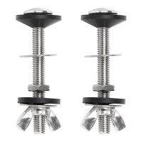 2 Pack Toilet Tank to Bowl Bolt Kits Cistern Bolts Kit,Stainless Steel Toilet Pan Fixing Fitting with Double Gaskets