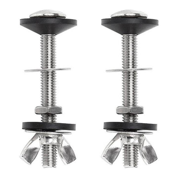 2 Pack Toilet Tank to Bowl Bolt Kits Cistern Bolts Kit,Stainless Steel