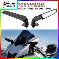 R7 2023-2021 YZF สำหรับ YAMAHA YZF R6 2021-2017 YZF กระจกมองกระจกมองหลังลมแบบปรับได้