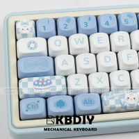 Kbdiy 140คีย์ PBT อลิซธีมปุ่มกด MOA รายละเอียดการ์ตูนน่ารักปุ่มกดสำหรับวิศวกรรมแป้นพิมพ์ MX DIY ที่กำหนดเองสำหรับวิศวกรรมแป้นพิมพ์ MX DIY ที่กำหนดเองสำหรับ GMK67 K500