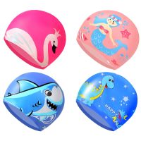 Kids Swim Cap Silicone Swimming Hats Cartoon Unisex Bath Caps Ergonomic Waterproof For Kids Girls Boys Youths Pool Hat Swim Caps