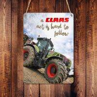 Tanlinxin Ultra ทนทาน Claas รถแทรกเตอร์ป้ายโลหะโปสเตอร์ Plaque Wall Home Decor เหมาะสำหรับบ้านไร่,Barn หรือโรงรถตกแต่ง