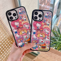 《KIKI》CASE.TIFY Acrylic HELLOKITTY Phone case for iphone 14 14pro 14promax 13 13pro 13promax Cute cartoon phone case 12 12pro 12promax 11 case 2023 New Design HD transparent Phone case for girl man ins popular Side lettering