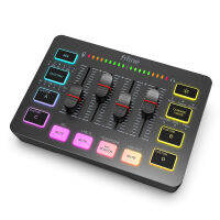 FIFINE Gaming Audio Mixer,สตรีมมิ่งมิกเซอร์ RGB 4ช่องสัญญาณพร้อมอินเทอร์เฟซไมโครโฟน XLR,สำหรับเสียงเกม,พอดคาสต์,แอมพลิเกม SC3