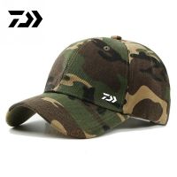 [Hat vendor]หมวกตกปลาใหม่ไดวะสำหรับผู้ชายหมวกเบสบอลลายพรางกีฬากลางแจ้งปรับได้กันแดดกันแดดหมวกตกปลาตั้งแคมป์บังแดด