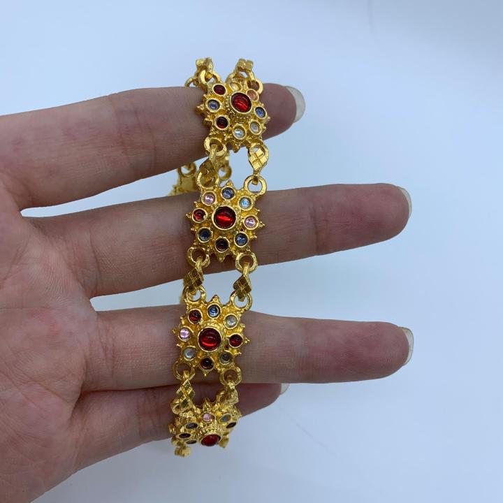 march-jewelryชุดไทยเครื่องประดับเพชร-สร้อยข้อมือ-ประเพณีผู้หญิง1pcs