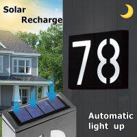 House Number Solar Led Light Outdoor Garden Solar Number Door Plate Outdoor Lighting Rechargeable House Number Light