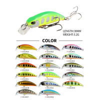 Bionic Sinking Minnow 3d ตา Crankbait เหยื่อประดิษฐ์ตกปลา Lure สำหรับปลาเทราท์เบสปลาคาร์พ Swimbait Wobbler 38Mm Hard เหยื่อ3.2G