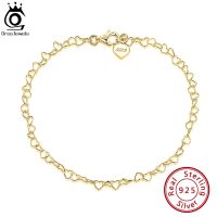 【CW】ﺴ☬◎  ORSA JEWELS 925 Sterling Chain Anklet Fashion Foot Girls Leg Jewelry SA10