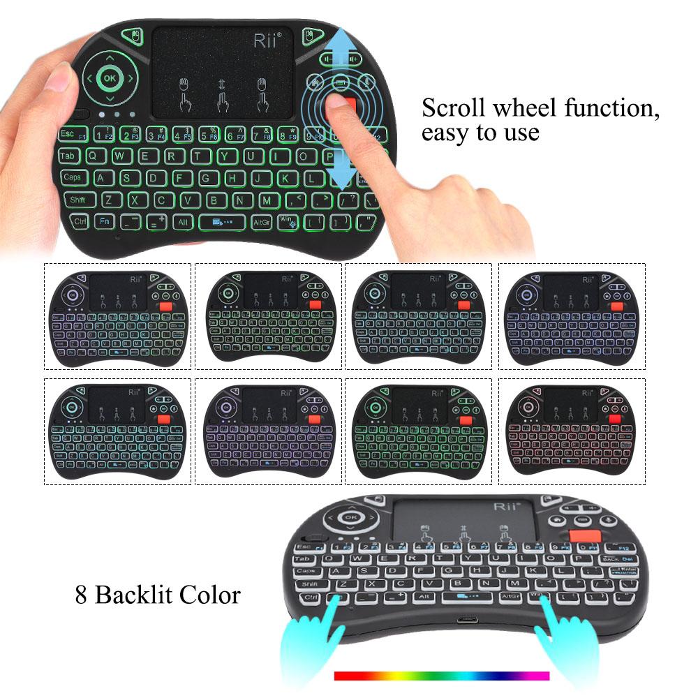 Rii RK707 2.4G Backlit Wireless Keyboard Game Touchpad for PS3 PC Android TV Box 