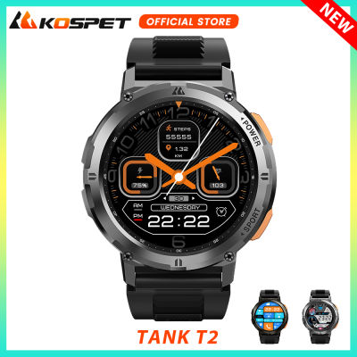 Original KOSPET ถัง T2 Ultra Smartwatch ผู้ชายสมาร์ทวอท์ชโทร IP69K กลางแจ้งกันน้ำกีฬาที่ทนทานนาฬิกาติดตามการออกกำลังกายดิสเพลย์ AMOLED AI Voice AOD จอแสดงผล70โหมดกีฬาอิเล็กทรอนิกส์นาฬิกาสำหรับผู้ชายผู้หญิง