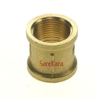 3/4 BSP Female Thread Brass Pipe Fittings Round Nut Rod Connector Coupling Full port