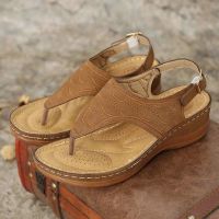 Avovi Women Wedge Sandal Ladies Buckle Comfort รองเท้าแตะแพลตฟอร์มขนาดใหญ่