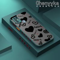 เคส Chenyyka สำหรับ Infinix ร้อน10 X682B เคส X682C แฟชั่นรักหัวใจบางมีน้ำค้างแข็งโปร่งใสแข็งขอบสี่เหลี่ยมกันกระแทกรูปแบบปลอกซิลิโคนคลุมทั้งหมดเคสนิ่มป้องกัน