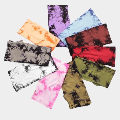 Seamless Tie Dye Push Up Yoga Shorts For Women High Waist Summer Fitness Workout Running Cycling Sports Gym Shorts Mujer