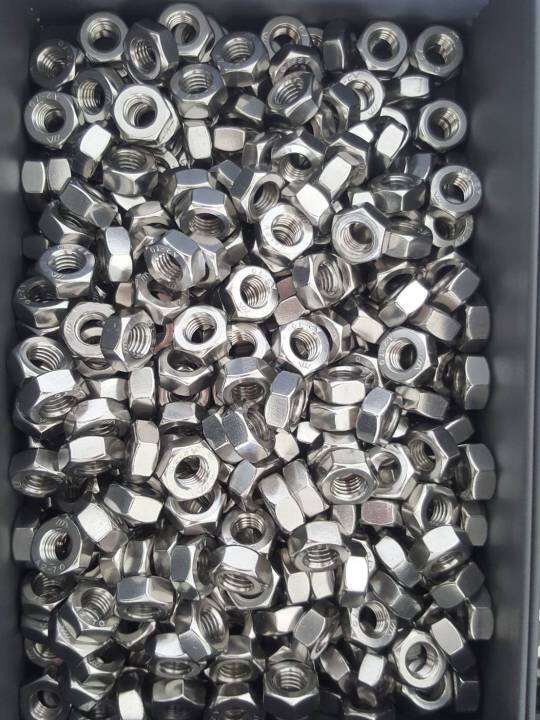 hexagon-nuts-น๊อตหัวหกเหลี่ยม-stainless-m10-mm-pitch-1-5-mm