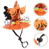 Zecetim Cat Party Hat Pet Halloween Costume Halloween Pet Headdress หมวกตกแต่งเครื่องแต่งกายสุนัข Prop