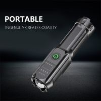 Portable Spotlight Flashlight Strong Light Outdoor Lighting Lamp Led Focusing Flashlight Lighting Flashlight Long-range Flood Rechargeable  Flashlight