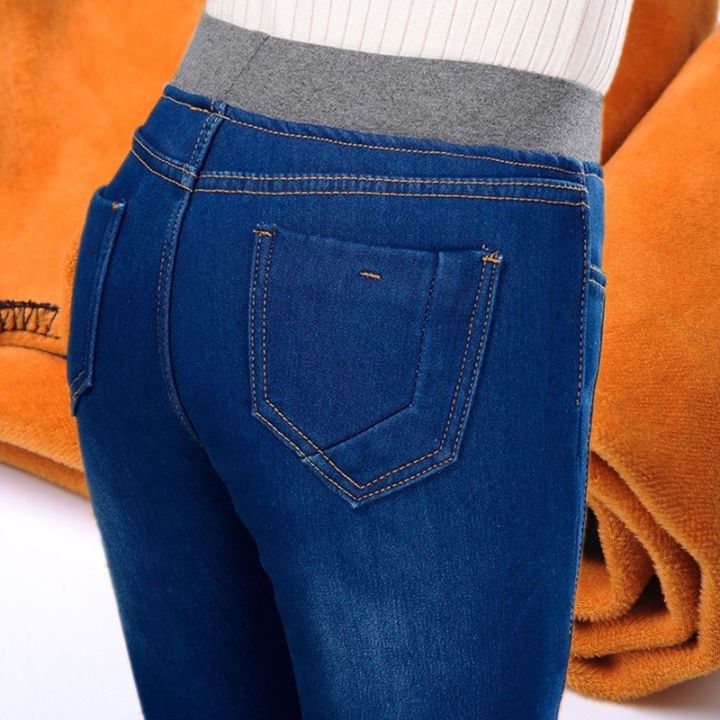 cc-thick-fleece-warm-elastic-waist-jeans-stretch-female-denim-trousers-28-40