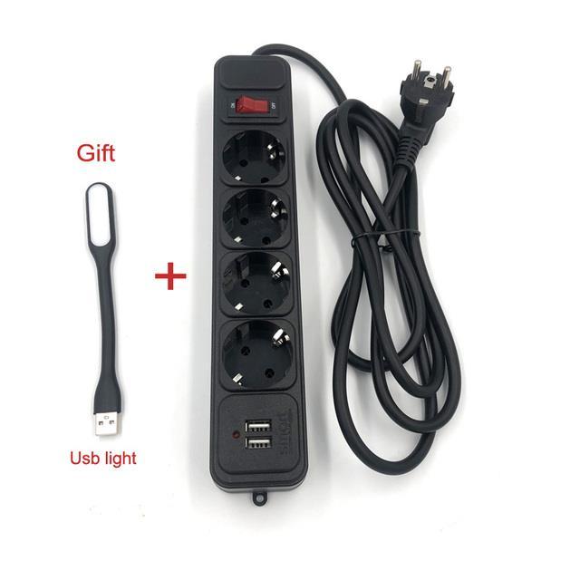 new-popular89-2500w-10aboardeu-plugnetwork-filter-witheextension-cord-surge-protector-4-acsockets-2พอร์ต-usb