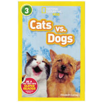 English original picture book National Geographic Kids Level 3: cats vs. dogs cats vs. dogs National Geographic grading reading elementary childrens English Enlightenment picture book