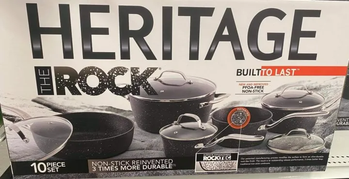 Heritage The Rock Forged Non Stick Cookware Set 10 Pc Lazada Ph