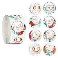 500PCS/Roll Bungo Stray Dogs Stationery Stickers Nakajima Atsushi Character Kawaii Fashion Sealing Decals for School Envelope Stickers Labels