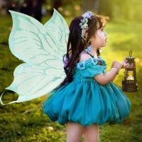 Glowing Angel Wings Ornament Organza Stage Performance Costume Exquisite Photography Props Kids Girls Gifts Glow Party Supplies