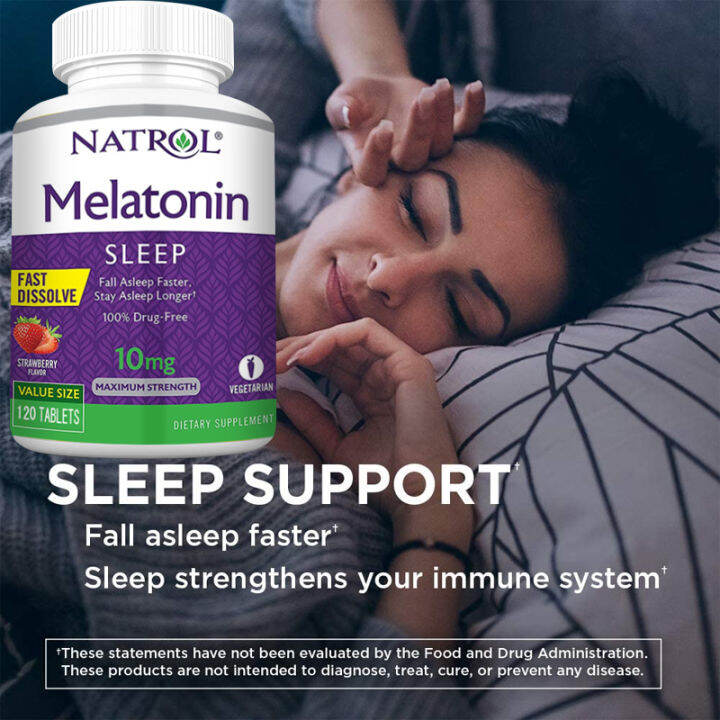 10 Mg Melatonin Capsules Solve Insomnia Help Sleep Adult Night Sleep ...