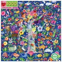 eeBoo Tree of Life 1000 Piece Puzzle - จิ๊กซอว์รูปต้นไม้และสัตว์แบบ 1000 ชิ้น