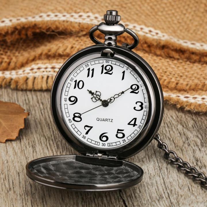 นาฬิกาข้อมือควอตซ์แบบพกพาหน้าปัดตัวเลขอารบิกสีขาวกรอบสีดำคลาสสิกนาฬิกาสตรีขนาดพกพางดงาม