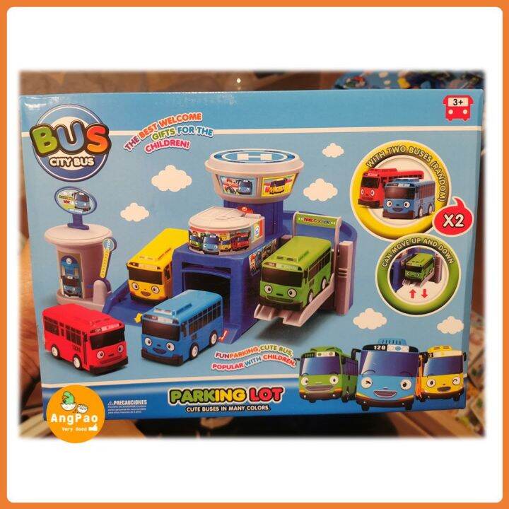 tayo-little-bus-ส่งจากไทย-การ์ตูนดัง-ค่ายเกาหลี-ทาโย-รถของเล่น-พร้อมฐานทัพ-พร้อมรถคละสีในกล่อง-2-คัน