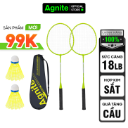 Bộ 2 vợt cầu lông giá rẻ chính hãng Agnite, bền, nhẹ