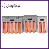 JUNGLEPIA 30ชิ้น2 3 5พอร์ตผสมขั้วต่อไฟฟ้าสีส้มชุดน๊อตก้านขนาดกะทัดรัดตัวเชื่อมต่อแบบมีสายเชื่อมต่ออย่างรวดเร็ว