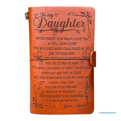 Vintage Leather Sketch Book Handmade Journal Notebook Diary Hand Account to My Daughter Schedule Notepad