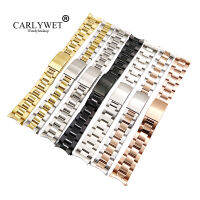 kuiwer CARLYWET 13 17 19 20Mm 316L สแตนเลสสตีลสองโทนเงินสีโรสโกลด์สายสายนาฬิกาข้อมือสร้อยข้อมือหอยนางรมสำหรับ Datejust